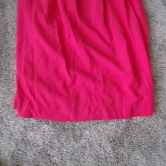NWT Calvin Klein hot pink square neck summer shirred dress 8 - Picture 6 of 9